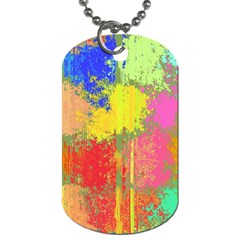 Colorful Paint Spots Dog Tag (one Side) by LalyLauraFLM