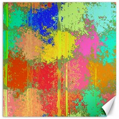 Colorful Paint Spots Canvas 12  X 12  by LalyLauraFLM