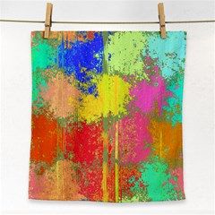 Colorful Paint Spots Face Towel