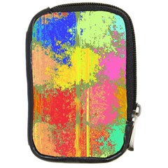 Colorful Paint Spots Compact Camera Leather Case