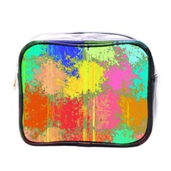 Colorful Paint Spots Mini Toiletries Bag (one Side)