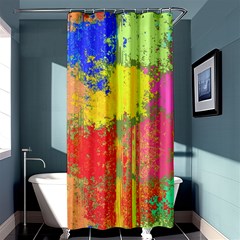 Colorful Paint Spots	shower Curtain 36  X 72  by LalyLauraFLM