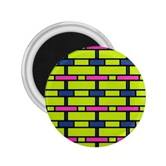 Pink,green,blue Rectangles Pattern 2 25  Magnet