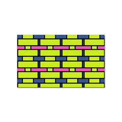 Pink,green,blue Rectangles Pattern Sticker (rectangular) by LalyLauraFLM