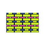 Pink,green,blue rectangles pattern Sticker Rectangular (100 pack) Front