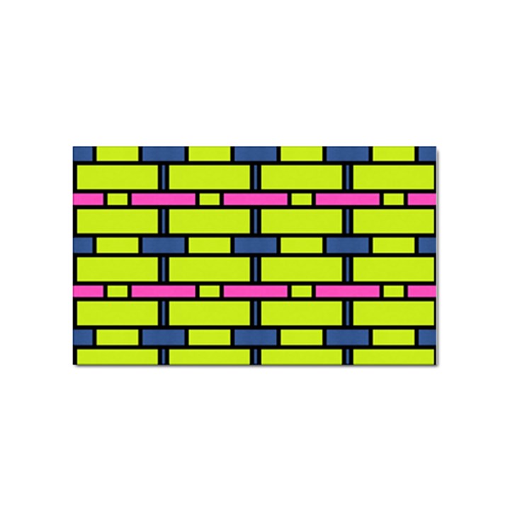 Pink,green,blue rectangles pattern Sticker Rectangular (100 pack)