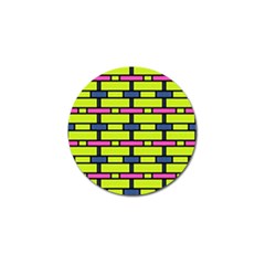 Pink,green,blue Rectangles Pattern Golf Ball Marker