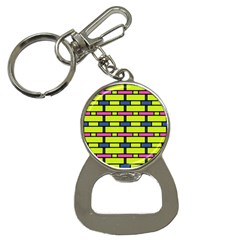 Pink,green,blue Rectangles Pattern Bottle Opener Key Chain by LalyLauraFLM