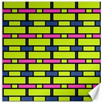 Pink,green,blue rectangles pattern Canvas 16  x 16  15.2 x15.41  Canvas - 1