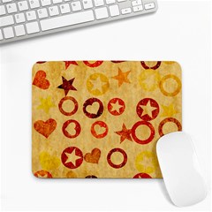 Shapes On Vintage Paper Small Mousepad by LalyLauraFLM