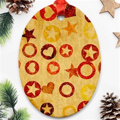 Shapes On Vintage Paper Ornament (oval) by LalyLauraFLM