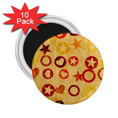 Shapes On Vintage Paper 2 25  Magnet (10 Pack) by LalyLauraFLM