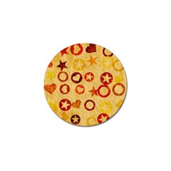 Shapes On Vintage Paper Golf Ball Marker (4 Pack)