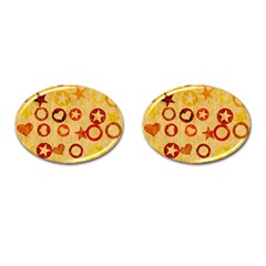 Shapes On Vintage Paper Cufflinks (oval)