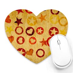 Shapes On Vintage Paper Heart Mousepad