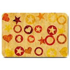 Shapes On Vintage Paper Large Doormat