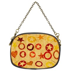 Shapes On Vintage Paper Chain Purse (two Sides)