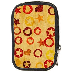 Shapes On Vintage Paper Compact Camera Leather Case