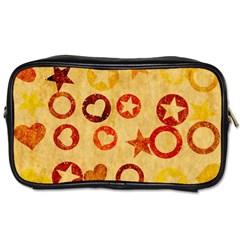 Shapes On Vintage Paper Toiletries Bag (two Sides)