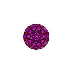 Pink Fractal Kaleidoscope  1  Mini Button