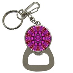 Pink Fractal Kaleidoscope  Bottle Opener Key Chain