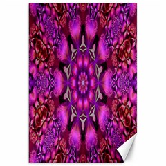 Pink Fractal Kaleidoscope  Canvas 20  X 30  (unframed) by KirstenStar