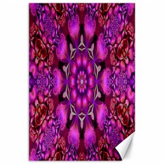 Pink Fractal Kaleidoscope  Canvas 24  X 36  (unframed) by KirstenStar