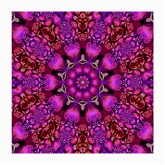 Pink Fractal Kaleidoscope  Glasses Cloth (medium, Two Sided)