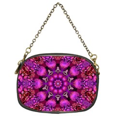 Pink Fractal Kaleidoscope  Chain Purse (two Sided)  by KirstenStar