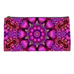 Pink Fractal Kaleidoscope  Pencil Case by KirstenStar