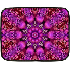 Pink Fractal Kaleidoscope  Mini Fleece Blanket (two Sided) by KirstenStar