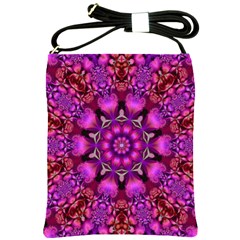 Pink Fractal Kaleidoscope  Shoulder Sling Bag