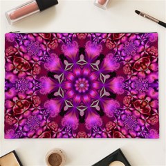 Pink Fractal Kaleidoscope  Cosmetic Bag (xxl) by KirstenStar