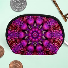 Pink Fractal Kaleidoscope  Accessory Pouch (medium) by KirstenStar