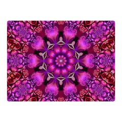 Pink Fractal Kaleidoscope  Double Sided Flano Blanket (mini) by KirstenStar