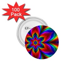 Rainbow Flower 1 75  Button (100 Pack) by KirstenStar