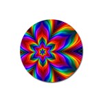 Rainbow Flower Magnet 3  (Round) Front