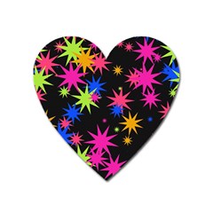 Colorful Stars Pattern Magnet (heart)