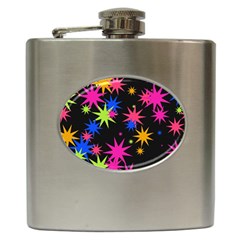 Colorful Stars Pattern Hip Flask (6 Oz) by LalyLauraFLM