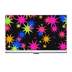 Colorful Stars Pattern Business Card Holder