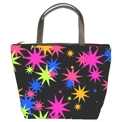 Colorful Stars Pattern Bucket Bag