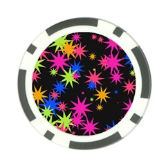 Colorful Stars Pattern Poker Chip Card Guard (10 Pack)