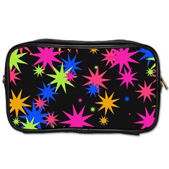 Colorful Stars Pattern Toiletries Bag (one Side) by LalyLauraFLM