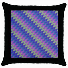 Diagonal Chevron Pattern Throw Pillow Case (black)