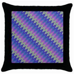 Diagonal chevron pattern Throw Pillow Case (Black) Front