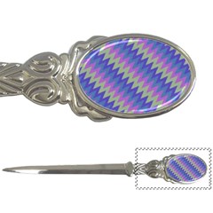 Diagonal Chevron Pattern Letter Opener