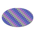 Diagonal chevron pattern Magnet (Oval) Front