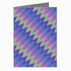 Diagonal Chevron Pattern Greeting Card by LalyLauraFLM