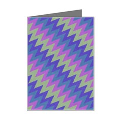 Diagonal Chevron Pattern Mini Greeting Card