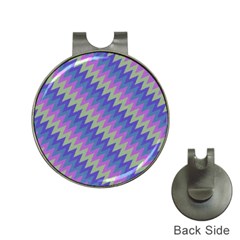 Diagonal Chevron Pattern Golf Ball Marker Hat Clip by LalyLauraFLM